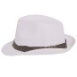 Sombrero gangster blanco mascota