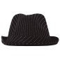 Sombrero ganster a rayas negro mascota