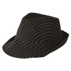 Sombrero ganster a rayas negro mascota-El Informal Santander
