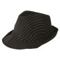 Sombrero ganster a rayas negro mascota