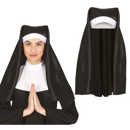Cofia de monja negra para adulto-El Informal Santander