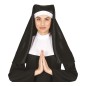 Cofia de monja negra para adulto