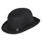 Bombin negro alta calidad raso sombrero