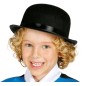 Bombin negro de fieltro infantil
