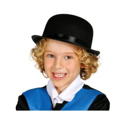 Bombin negro de fieltro infantil