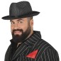 Sombrero gangster rayas negro alta calidad