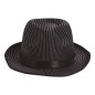 Sombrero gangster rayas negro alta calidad
