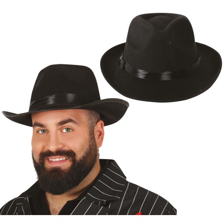 Sombrero ganster negro cinta negra michael-El Informal Santander