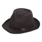 Sombrero gangster rayas negro alta calidad