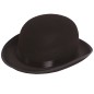 Bombin negro de fieltro adulto