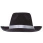 Sombrero rey del pop negro cinta blanca