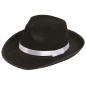 Sombrero rey del pop negro cinta blanca