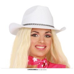 Sombrero vaquero blanco terciopelo Dallas-El Informal Santander
