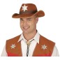 Sombrero sheriff marron de fieltro