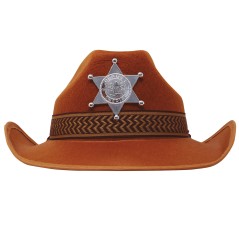 Sombrero sheriff marron de fieltro-El Informal Santander