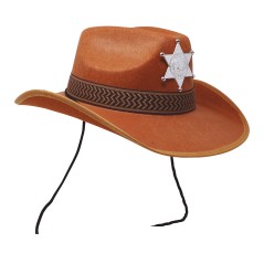 Sombrero sheriff marron de fieltro-El Informal Santander