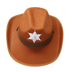 Sombrero sheriff marron de fieltro-El Informal Santander
