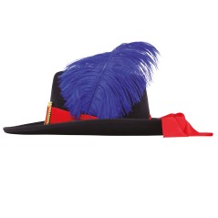 Sombrero mosquetero infantil fieltro negro pluma-El Informal Santander