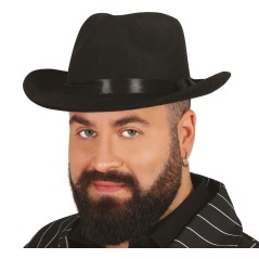 Sombrero ganster negro de tela-El Informal Santander