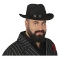 Sombrero ganster negro de tela