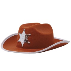 Sombrero sheriff infantil marron-El Informal Santander