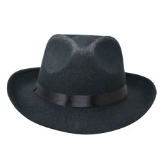 Sombrero ganster negro de tela-El Informal Santander