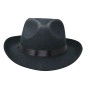 Sombrero ganster negro de tela