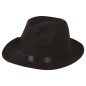 Sombrero ganster negro de tela