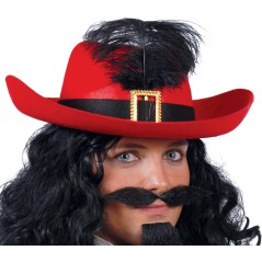 Sombrero mosquetero rojo espadachin-El Informal Santander