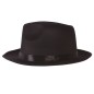 Sombrero ganster negro de tela