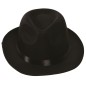 Sombrero ganster negro de tela
