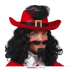 Sombrero mosquetero rojo espadachin
