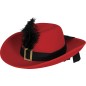 Sombrero mosquetero rojo espadachin
