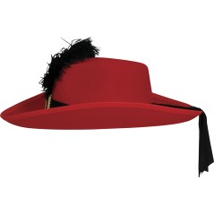 Sombrero mosquetero rojo espadachin-El Informal Santander
