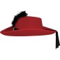 Sombrero mosquetero rojo espadachin