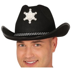 Sombbrero fieltro negro sheriff-El Informal Santander