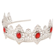 Corona plata reina piedras rojas gotica-El Informal Santander