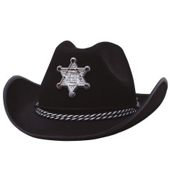 Sombbrero fieltro negro sheriff-El Informal Santander