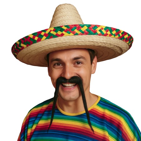 Sombrero mejicano de paja 50 cm mexicano