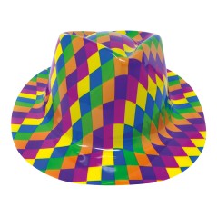 Sombrero ganster plastico colores surtidos fiesta-El Informal