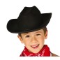 Sombrero vaquero infantil fieltro negro