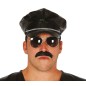 Gorra sado vinilo negro con cadena