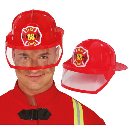 Casco bombero americano con pantalla-El Informal Santander