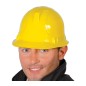 Casco obrero amarillo plastico obra albañil