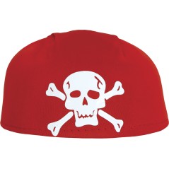 Gorro pirata rayas rojo negro pañuelo