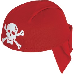 Gorro pirata rayas rojo negro pañuelo-El Informal Santander