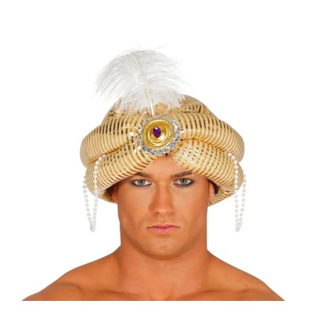 Sombrero maraja oro arabe paje