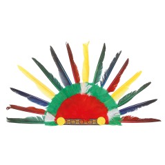 Penacho de plumas indio colores-El Informal Santander