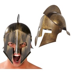 Casco espartano dorado plastico duro griego-El Informal Santander