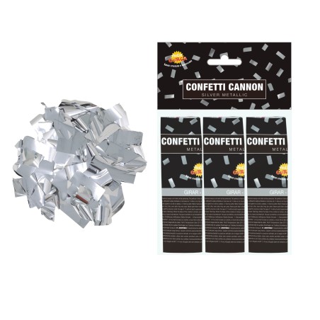 Cañon confeti plata mini 3 uds 10,5 cm-El Informal Santander